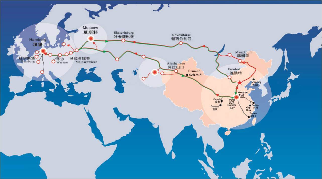 Bahntransporte von und nach China TRANS.AL Logistic
